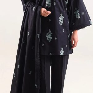 SAYA Unstitched Jacquard Cotton 3 Piece