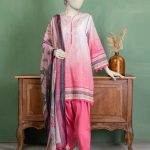 Unstitched Embroidered Lawn 3 Piece Suit Pakistan